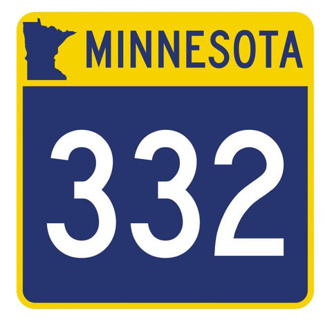 Minnesota State Highway 332 Sticker Decal R5045 Highway Route sign