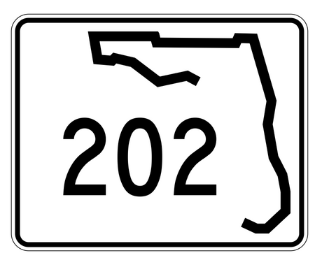 Florida State Road 202 Sticker Decal R1495 Highway Sign - Winter Park Products