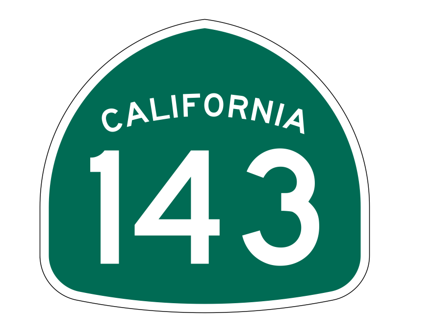 California State Route 143 Sticker Decal R1215 Highway Sign - Winter Park Products