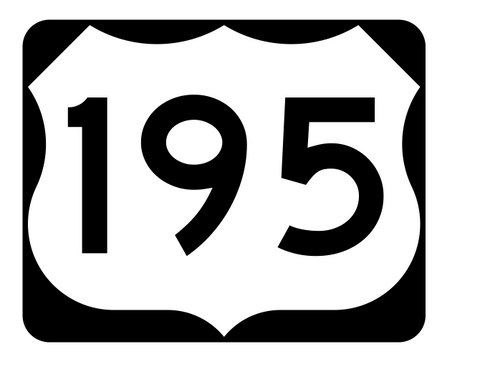 US Route 195 Sticker R2137 Highway Sign Road Sign - Winter Park Products