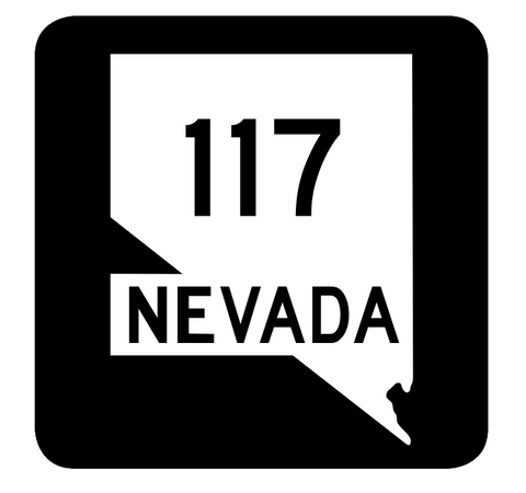 Nevada State Route 117 Sticker R2978 Highway Sign Road Sign
