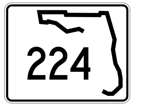 Florida State Road 224 Sticker Decal R1503 Highway Sign - Winter Park Products