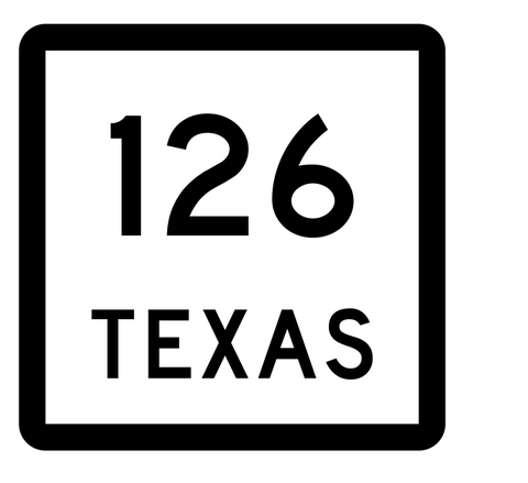 Texas State Highway 126 Sticker Decal R2426 Highway Sign - Winter Park Products