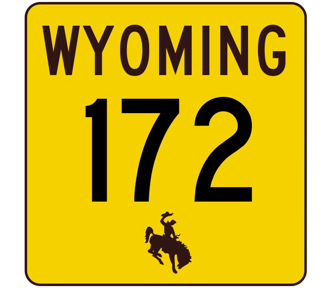 Wyoming Highway 172 Sticker R3446 Highway Sign