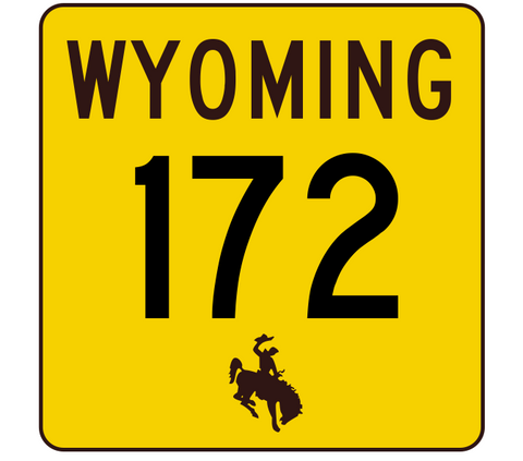 Wyoming Highway 172 Sticker R3446 Highway Sign