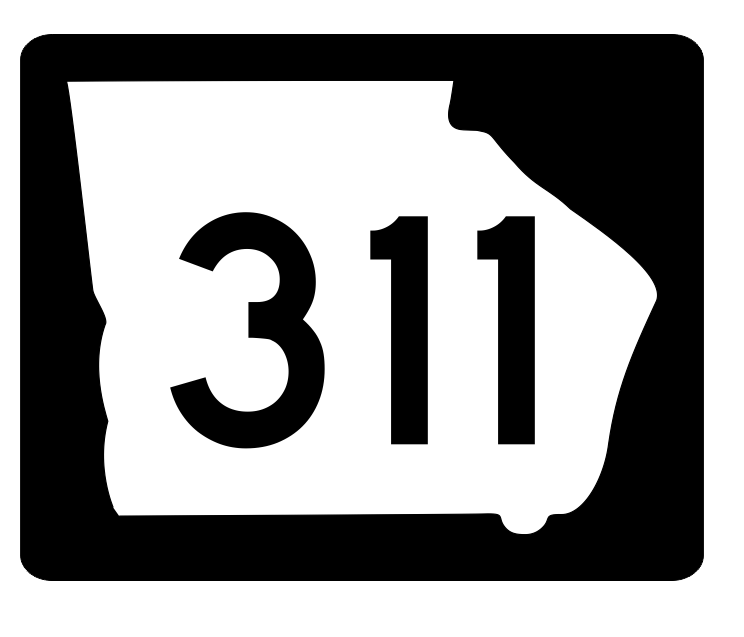 Georgia State Route 311 Sticker R3975 Highway Sign Road Sign Decal
