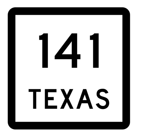 Texas State Highway 141 Sticker Decal R2440 Highway Sign - Winter Park Products