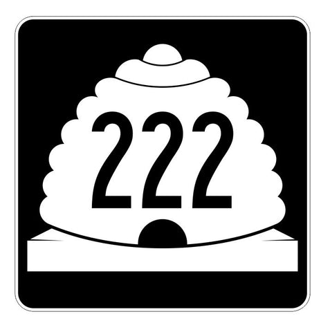 Utah State Highway 222 Sticker Decal R5517 Highway Route Sign