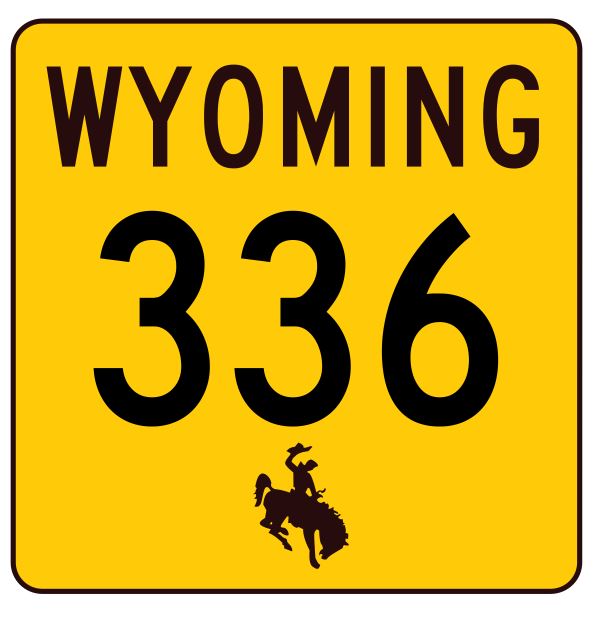 Wyoming Highway 336 Sticker R3519 Highway Sign
