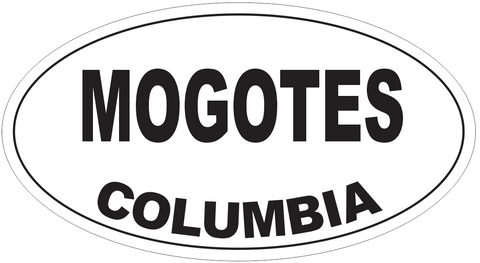 Mogotes Columbia Oval Bumper Sticker or Helmet Sticker D4680