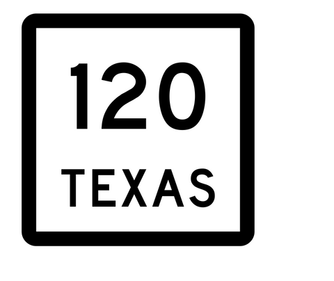 Texas State Highway 120 Sticker Decal R2421 Highway Sign - Winter Park Products