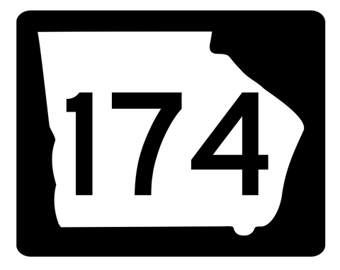 Georgia State Route 174 Sticker R3840 Highway Sign