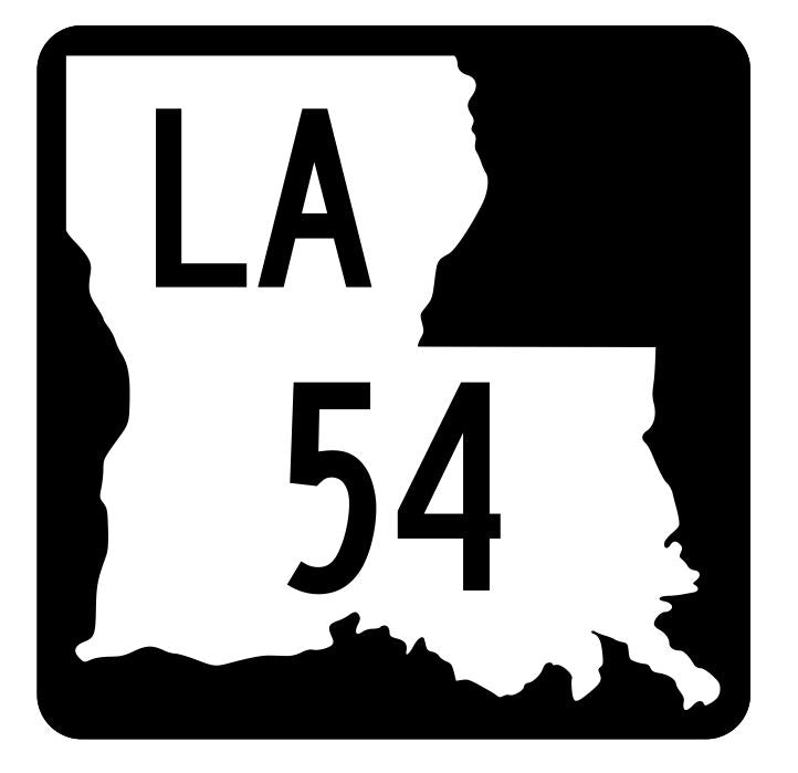 Louisiana State Highway 54 Sticker Decal R5779 Highway Route Sign