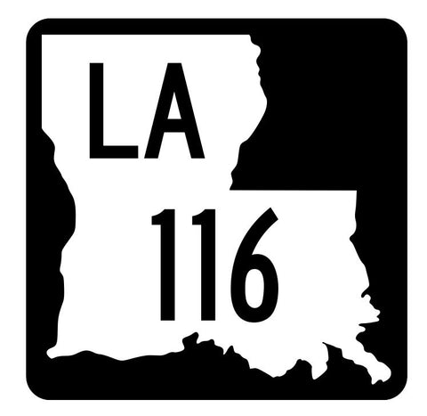 Louisiana State Highway 116 Sticker Decal R5832 Highway Route Sign