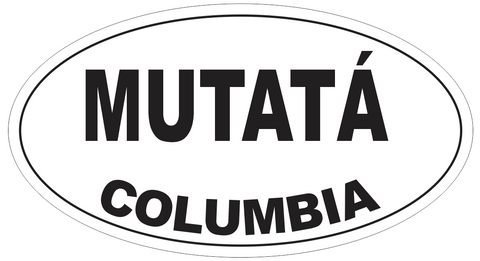 Mutata Columbia Oval Bumper Sticker or Helmet Sticker D4225