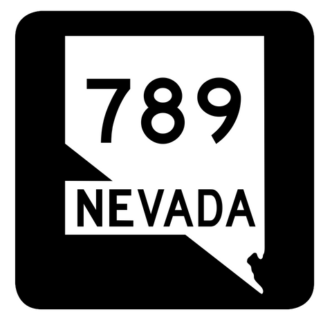 Nevada State Route 789 Sticker R3145 Highway Sign Road Sign