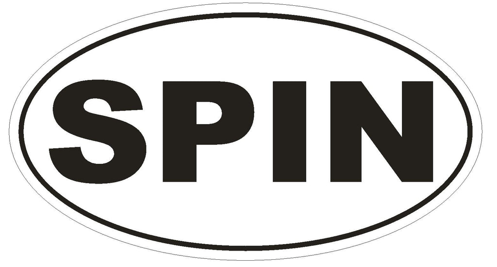 SPIN EURO OVAL Bumper Sticker or Helmet Sticker D524 - Winter Park Products