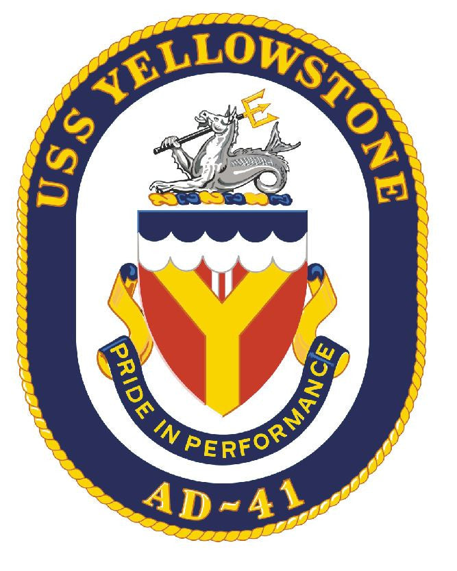 USS Yellowstone Sticker Military Armed Forces Navy Decal M233 - Winter Park Products
