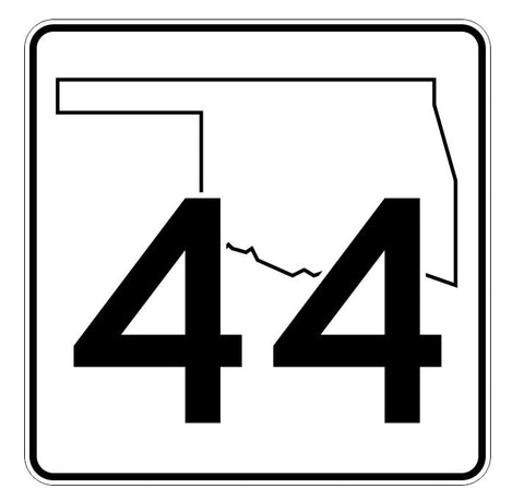 Oklahoma State Highway 44 Sticker Decal R5603 Highway Route Sign