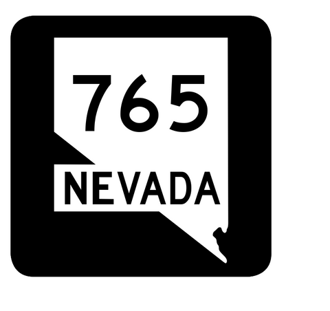 Nevada State Route 765 Sticker R3137 Highway Sign Road Sign