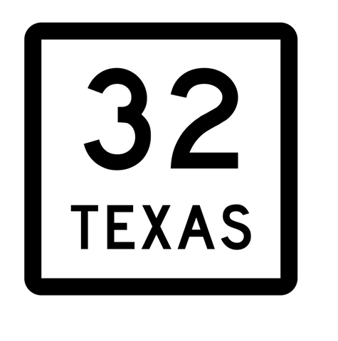 Texas State Highway 32 Sticker Decal R2286 Highway Sign - Winter Park Products