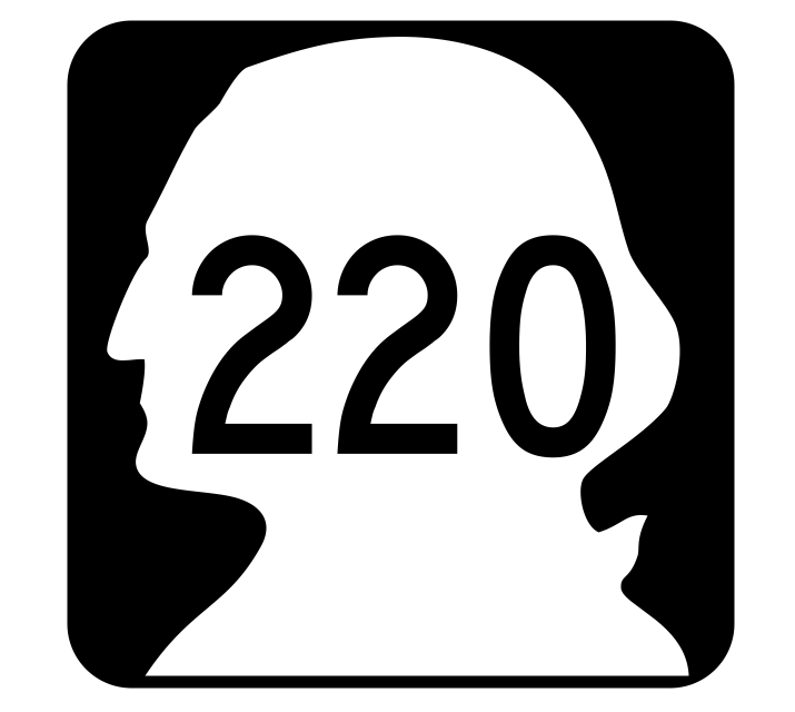 Washington State Route 220 Sticker R2864 Highway Sign Road Sign