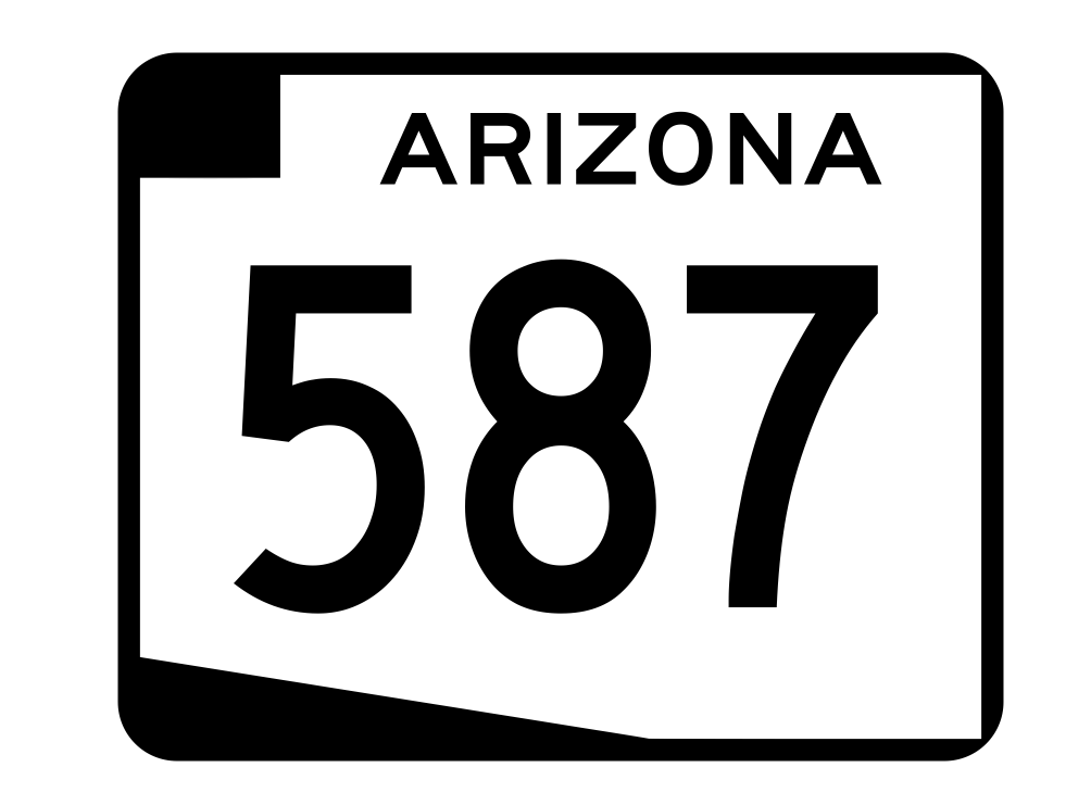 Arizona State Route 587 Sticker R2770 Highway Sign Road Sign