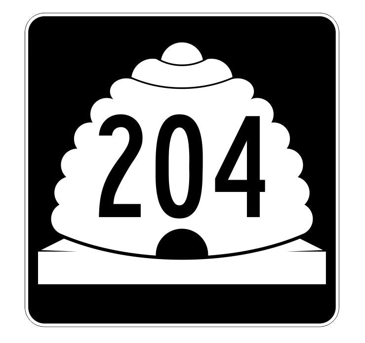 Utah State Highway 204 Sticker Decal R5509 Highway Route Sign