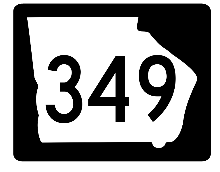 Georgia State Route 349 Sticker R4012 Highway Sign Road Sign Decal