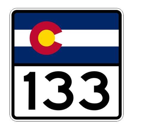 Colorado State Highway 133 Sticker Decal R1855 Highway Sign - Winter Park Products