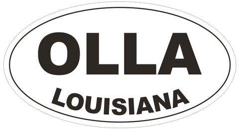 Olla Louisiana Oval Bumper Sticker or Helmet Sticker D3860