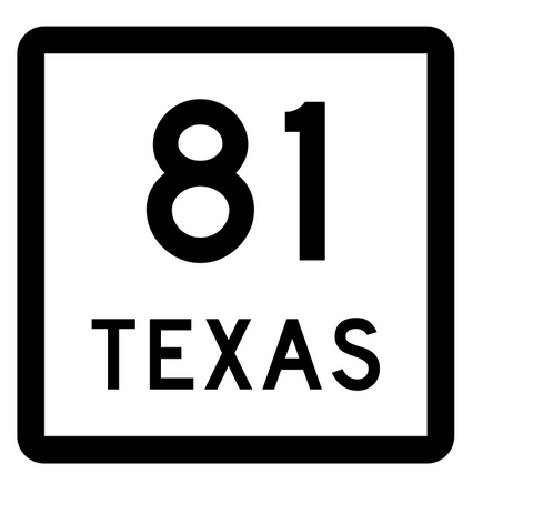 Texas State Highway 81 Sticker Decal R2382 Highway Sign - Winter Park Products