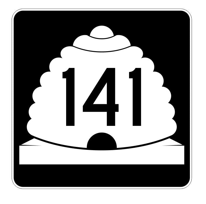 Utah State Highway 141 Sticker Decal R5463 Highway Route Sign