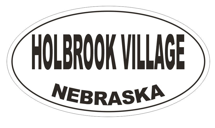 Holbrooke Village Oval Bumper Sticker or Helmet Sticker D5088 Oval