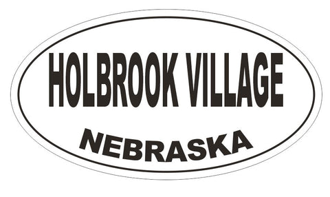 Holbrooke Village Oval Bumper Sticker or Helmet Sticker D5088 Oval