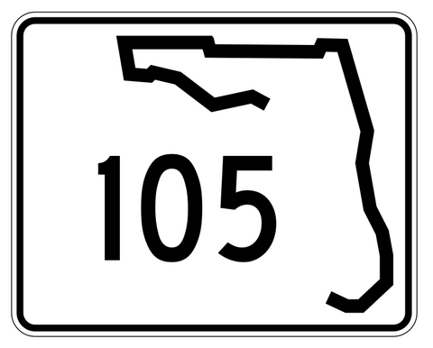 Florida State Road 105 Sticker Decal R1433 Highway Sign - Winter Park Products
