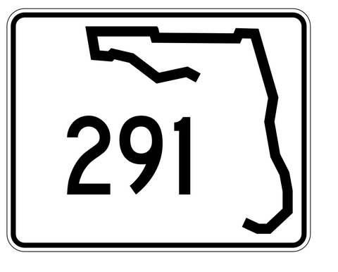 Florida State Road 291 Sticker Decal R1525 Highway Sign - Winter Park Products