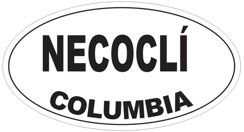 Necocli Columbia Oval Bumper Sticker or Helmet Sticker D4228