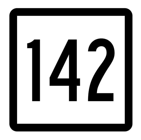 Connecticut State Highway 142 Sticker Decal R5156 Highway Route Sign
