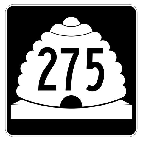 Utah State Highway 275 Sticker Decal R5544 Highway Route Sign