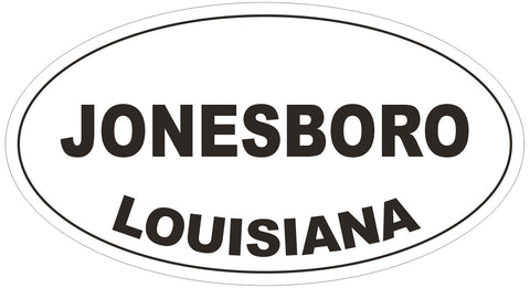 Jonesboro Louisiana Oval Bumper Sticker or Helmet Sticker D3950