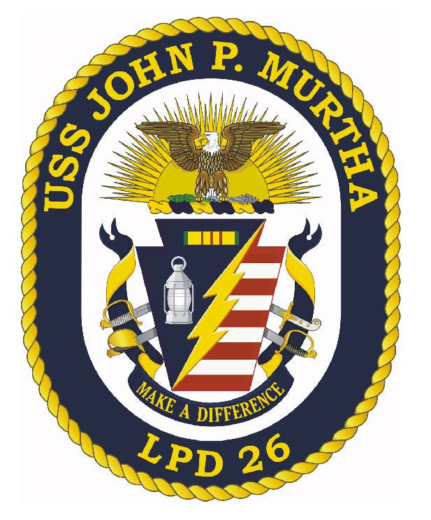 USS John P Murtha Sticker Military Armed Forces Navy Decal M176 - Winter Park Products