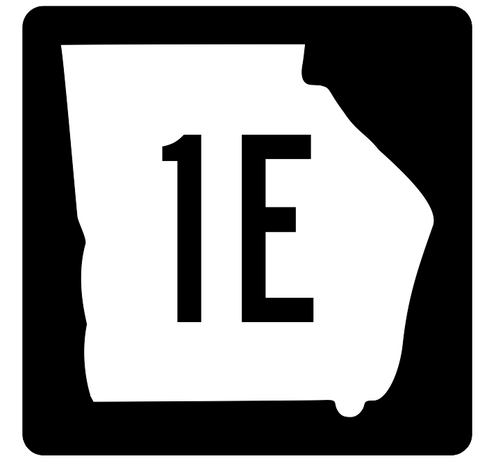 Georgia State Route 1E Sticker R3552 Highway Sign