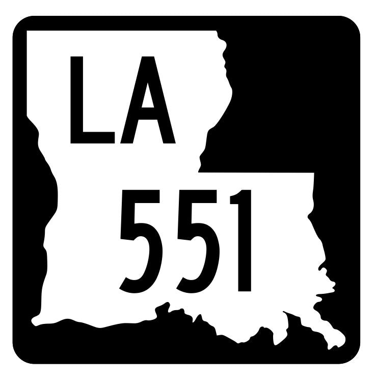 Louisiana State Highway 551 Sticker Decal R5994 Highway Route Sign