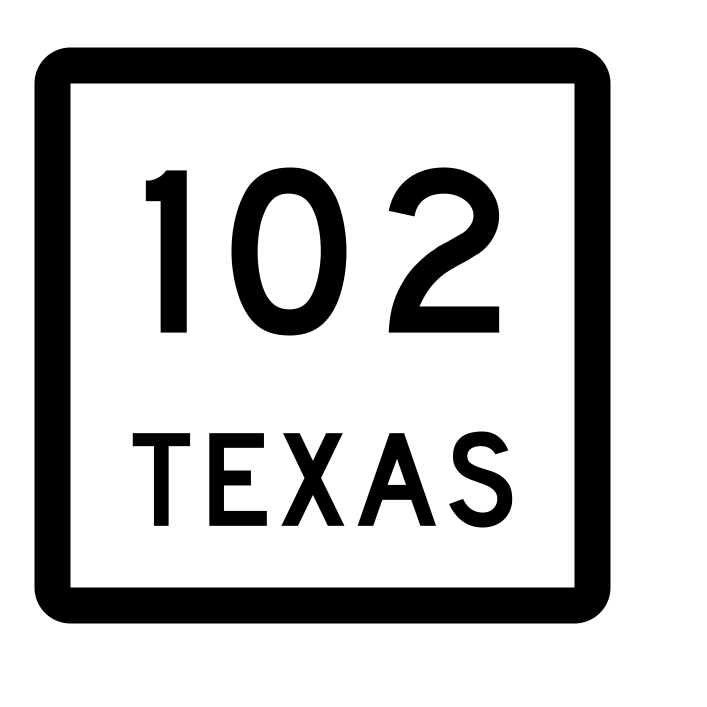 Texas State Highway 102 Sticker Decal R2403 Highway Sign - Winter Park Products