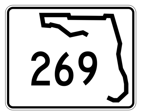 Florida State Road 269 Sticker Decal R1518 Highway Sign - Winter Park Products