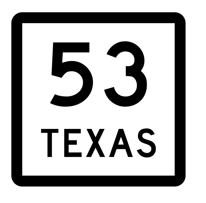 Texas State Highway 53 Sticker Decal R2354 Highway Sign - Winter Park Products