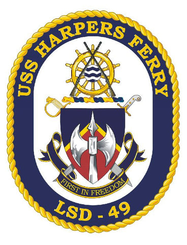 USS Harpers Ferry Sticker Military Armed Forces Decal M166 - Winter Park Products