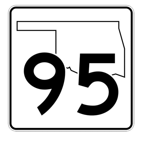 Oklahoma State Highway 95 Sticker Decal R5672 Highway Route Sign