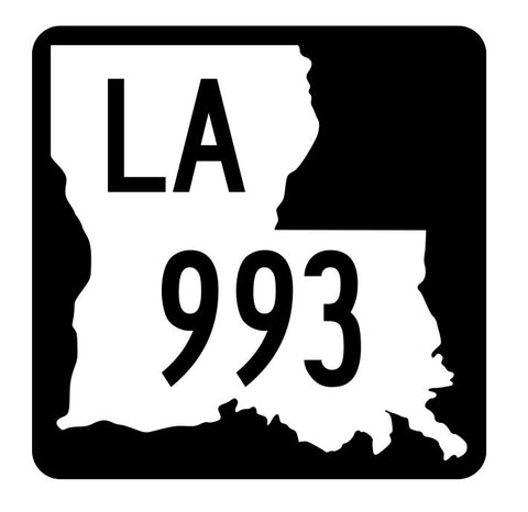 Louisiana State Highway 993 Sticker Decal R6256 Highway Route Sign